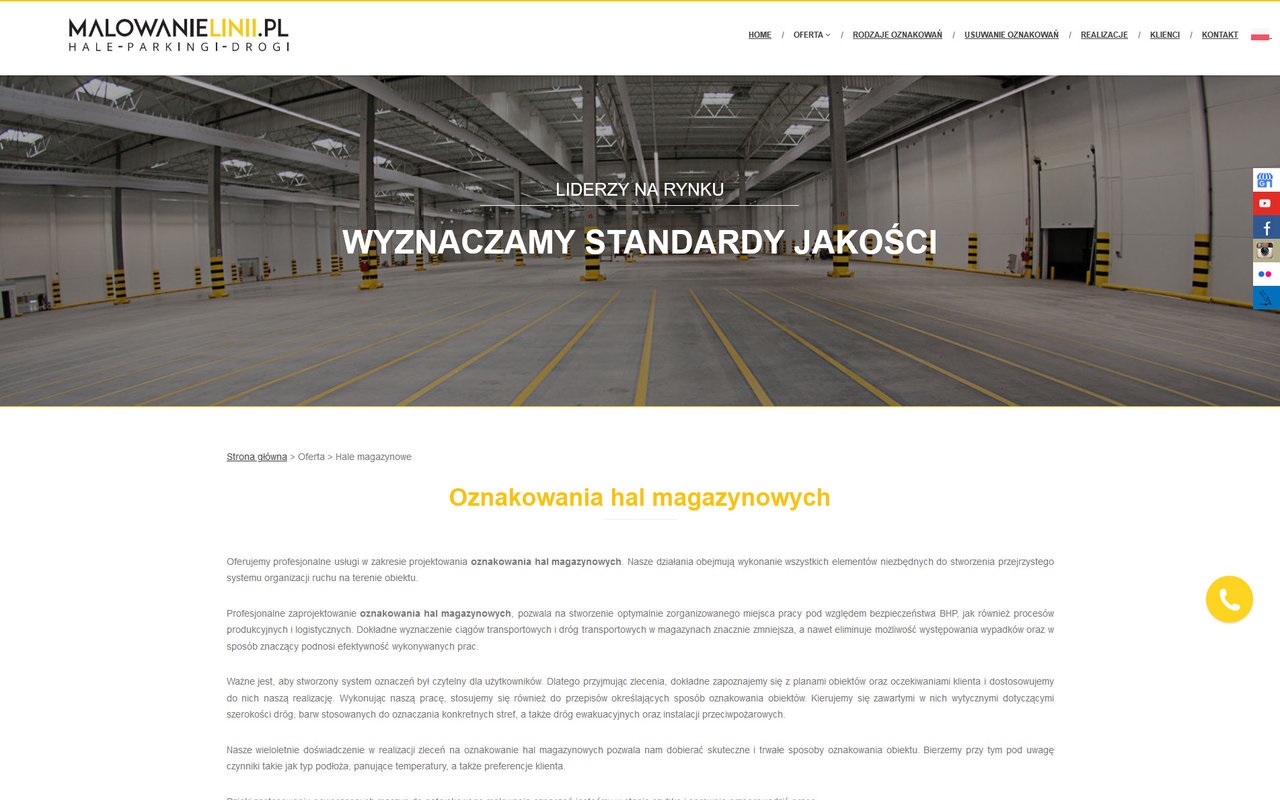 Oznakowanie hal, parkingów i dróg - Linie.pl cover