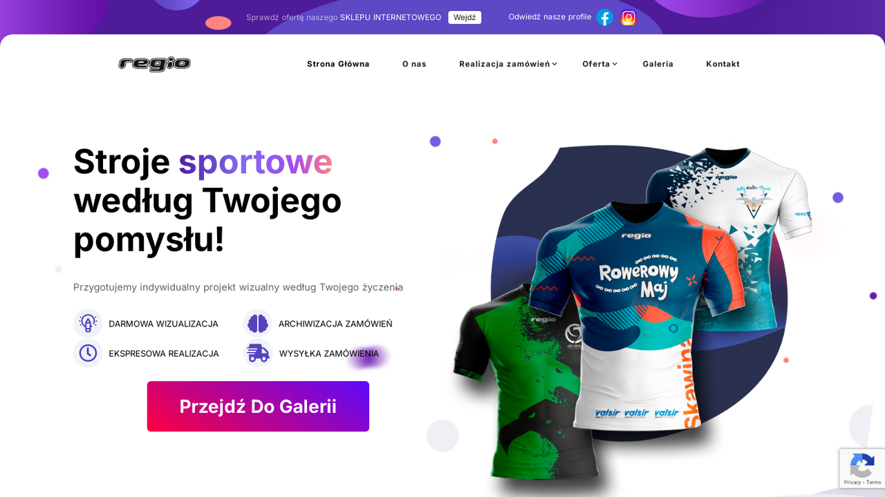 Personalizowana odzież sportowa	na zamówienie Regio cover