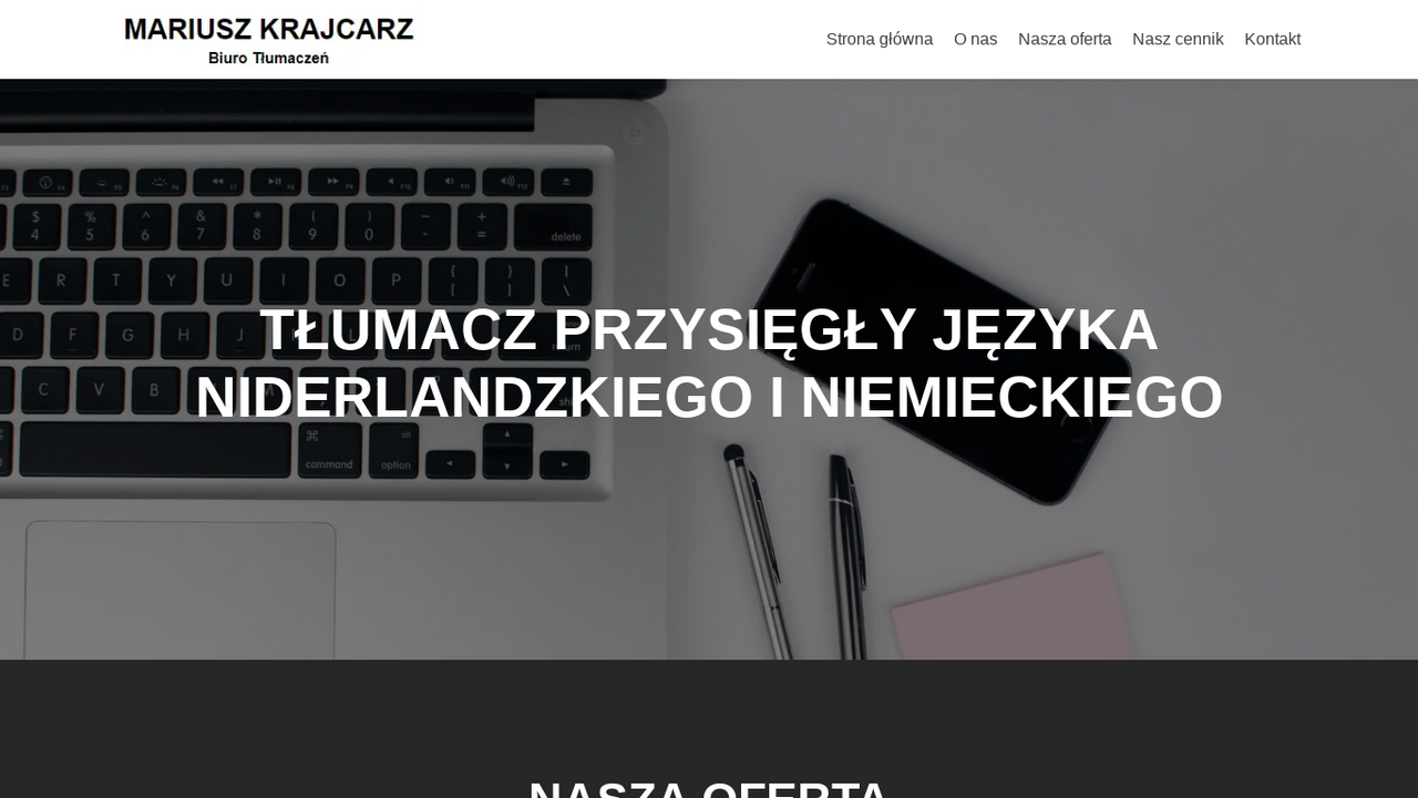 Mariusz Krajcarz - Tłumacz Przysięgły języka niderlandzkiego cover