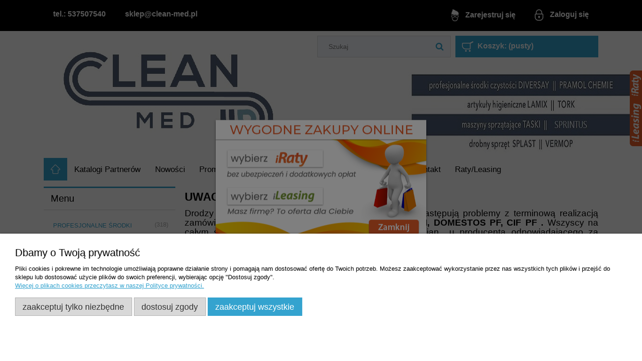 Profesjonalne środki czystości | Sklep internetowy Clean-Med cover